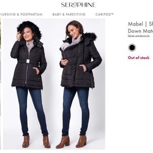 Seraphine Short 3 in 1 Down Maternity Coat, Size 4